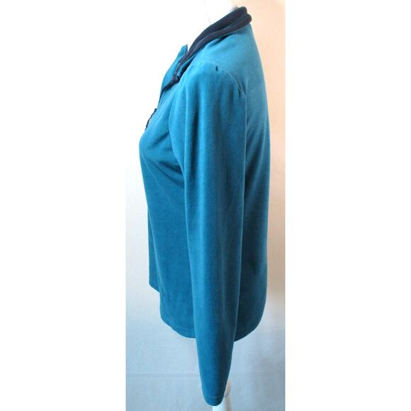 Everlast Women's Blue Long Sleeve 1/4 Zip Fleece Shirt Size Medium - Picture 4 of 11